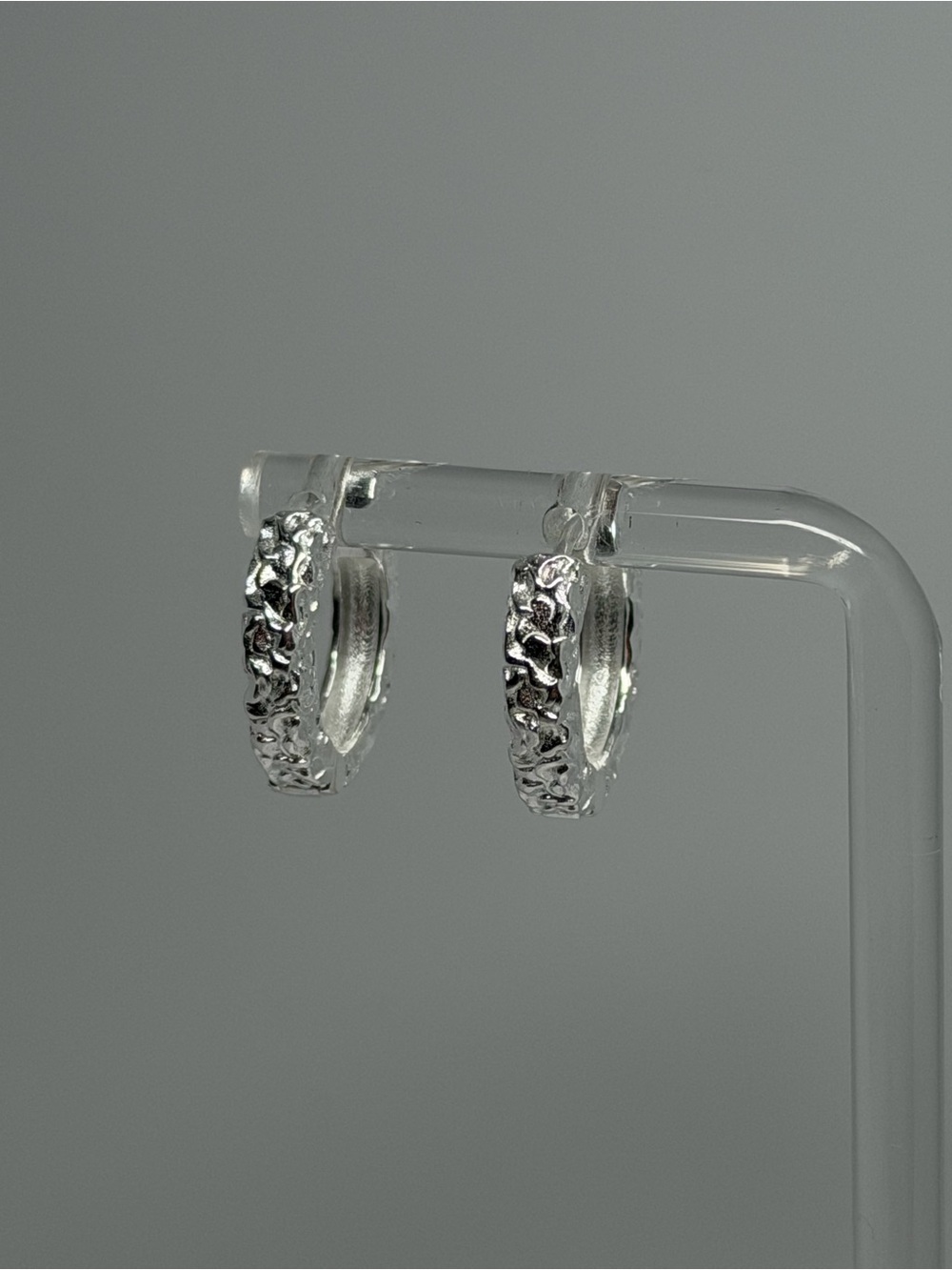 925 Sterling Silver stamped huggies  Hoops Earrings for unisex- For Sale ! - Picture 8 of 9